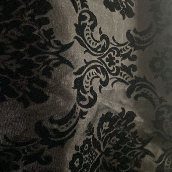 Gothic Velvet Damask Lace Halloween Table Runner with Hanging Grey Witch Legs - Picture 4 of 5